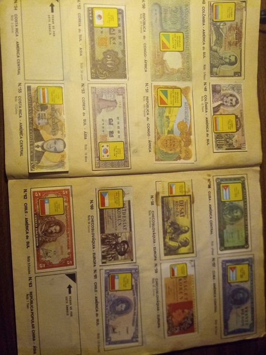 Caderneta Notas de Banco de todo o mundo