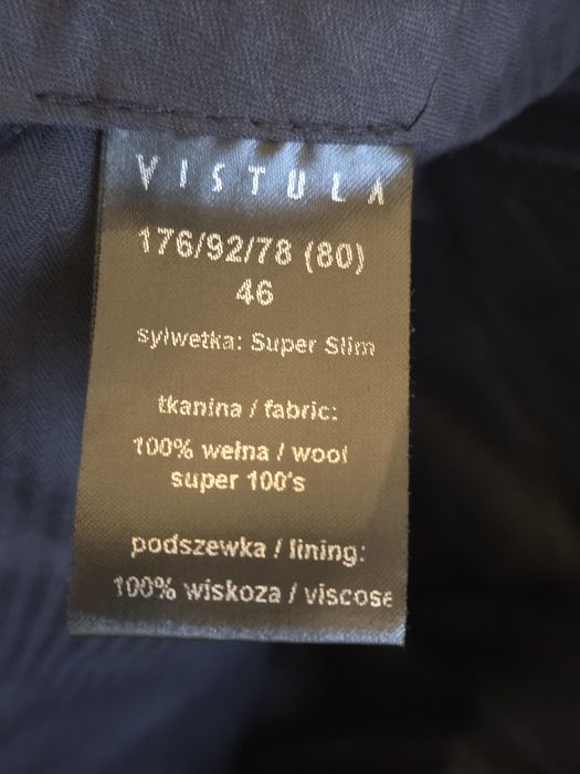 Garnitur młodzieżowy na studniówkę maturę Vistula super slim 46