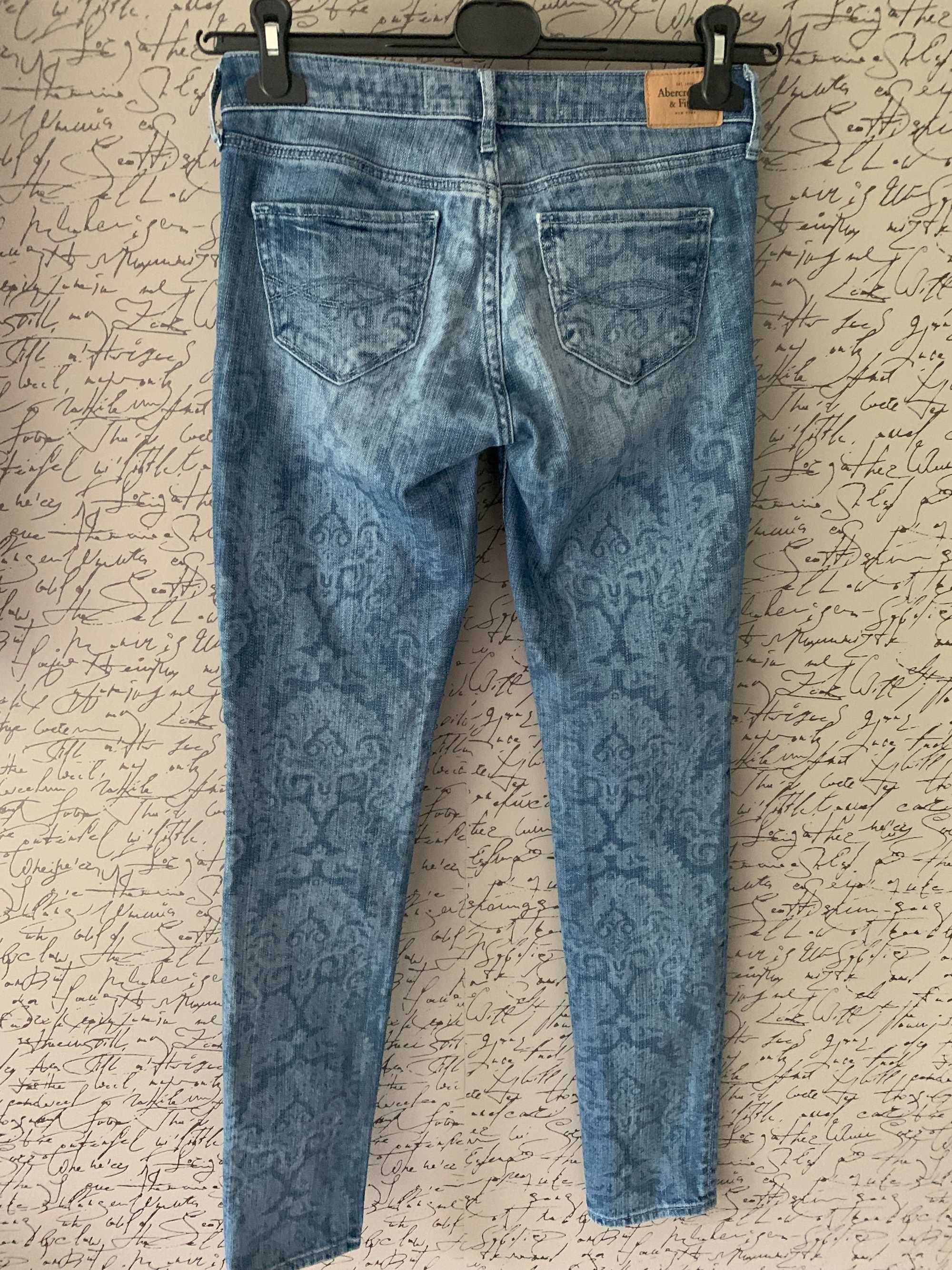 Abercrombie & Fitch śliczne spodnie jeansowe rurki skinny 25/32 S