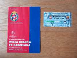 Program meczowy FC Barcelona Wisła Kraków +bilet z meczu