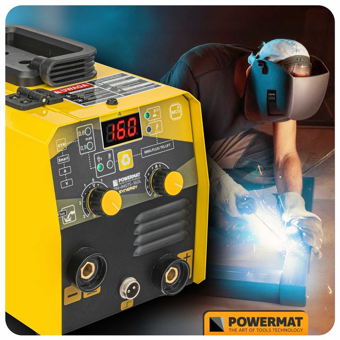 Spawarka inwerterowa migomat mig mag mma flux tig lift 160a synergia
