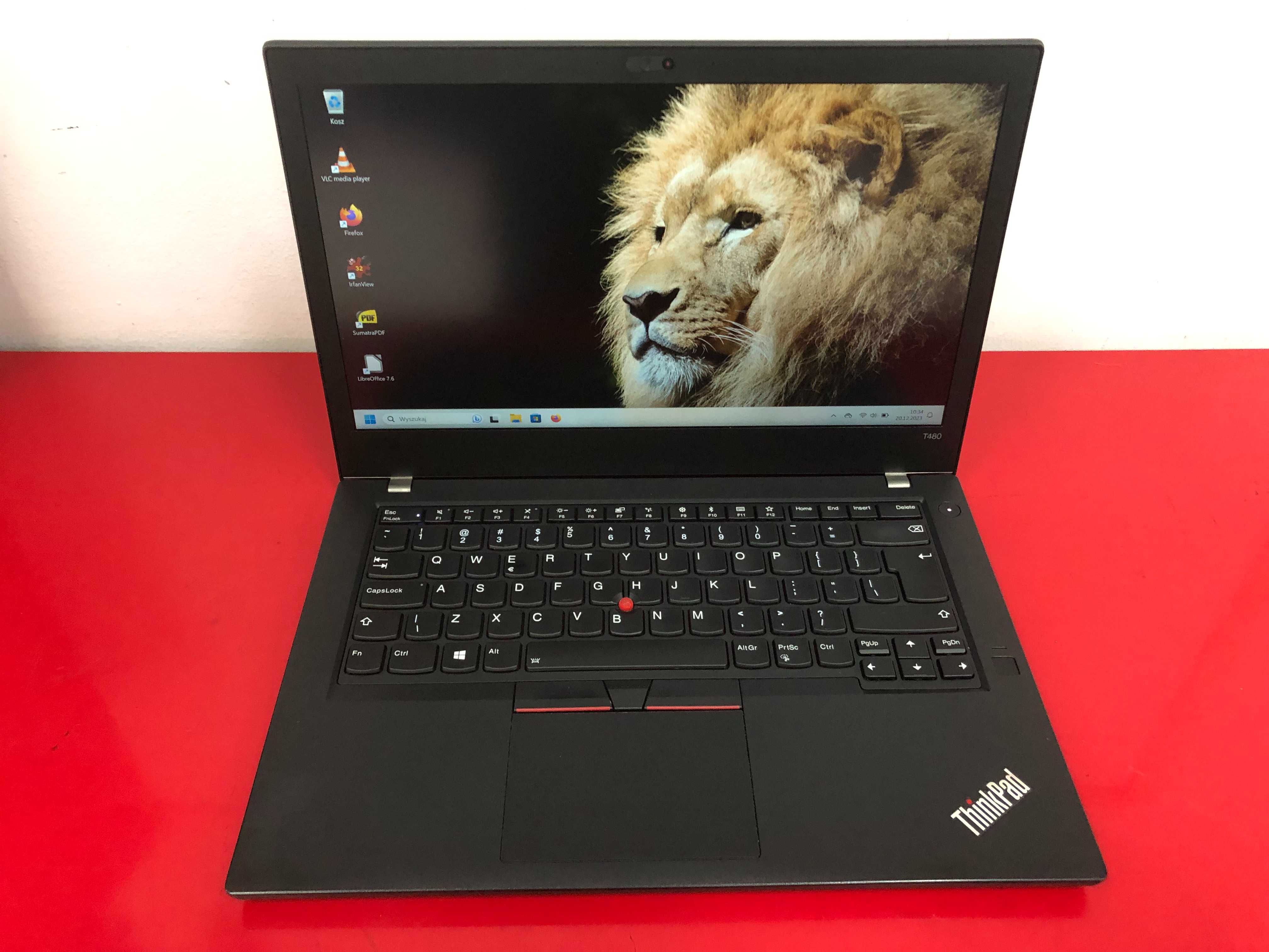 Świetny Lenovo ThinkPad T480 i7-8gen 16GB 512SSD nVidia FHD Raty 0% FV