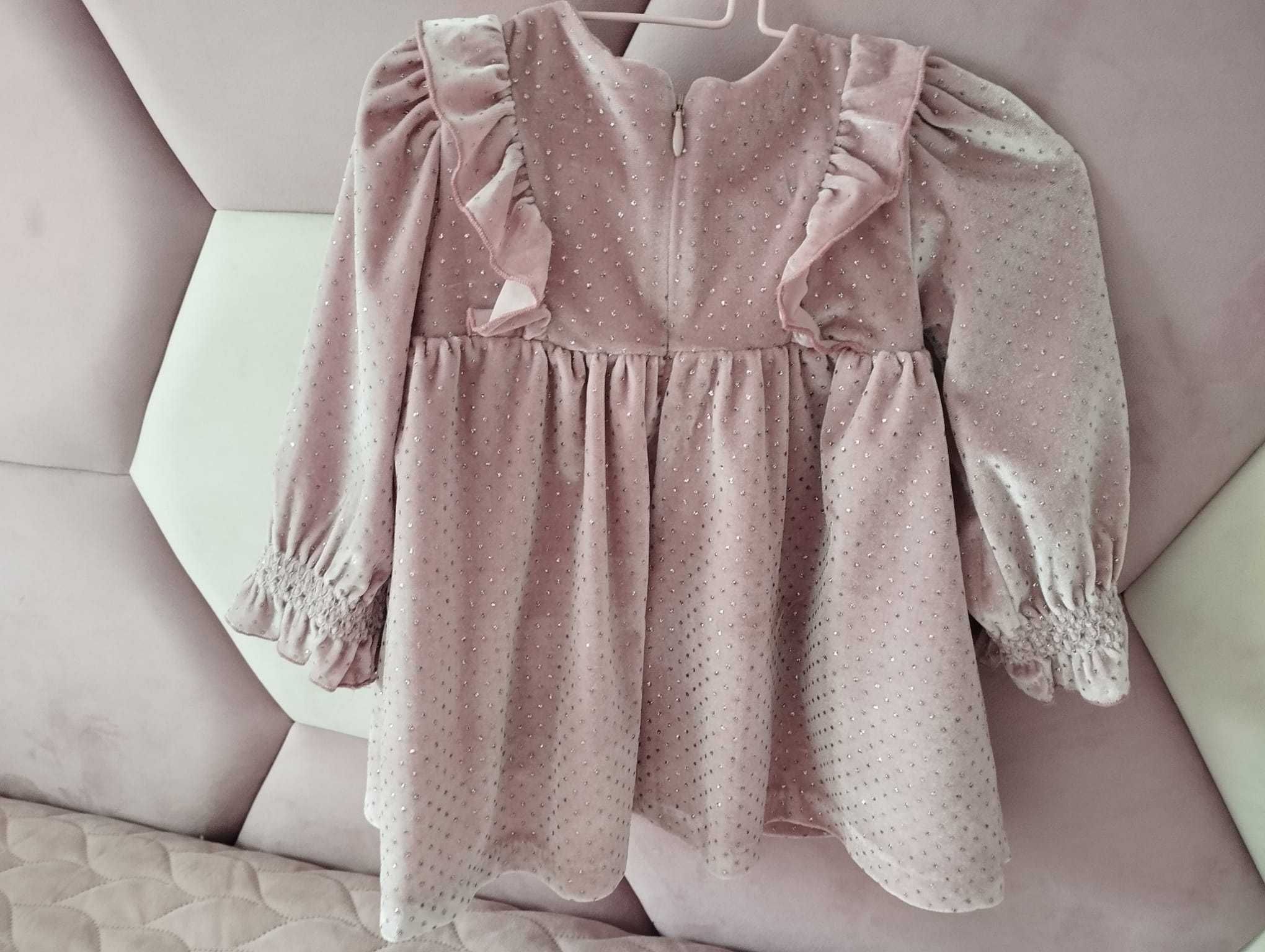 Vestido em veludo rosa