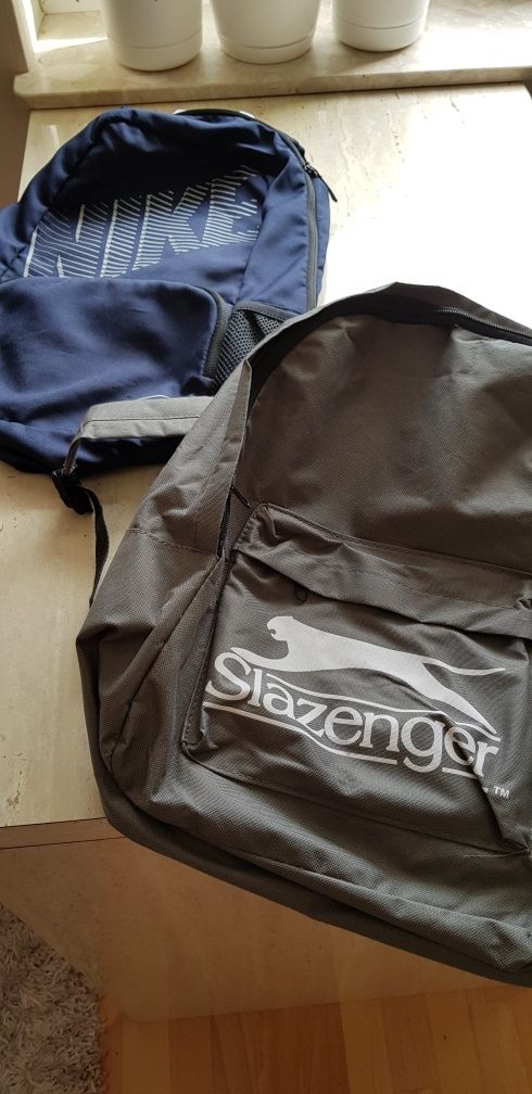 2 plecaki nowy SLAZENGER i używany NIKE