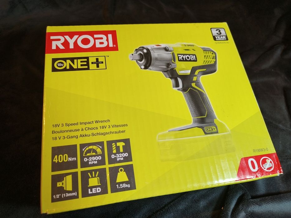 Klucz udarowy RYOBI 18V SOLO 18V 400Nm LED 3-biegi