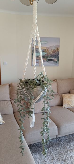 Suporte vasos macramé