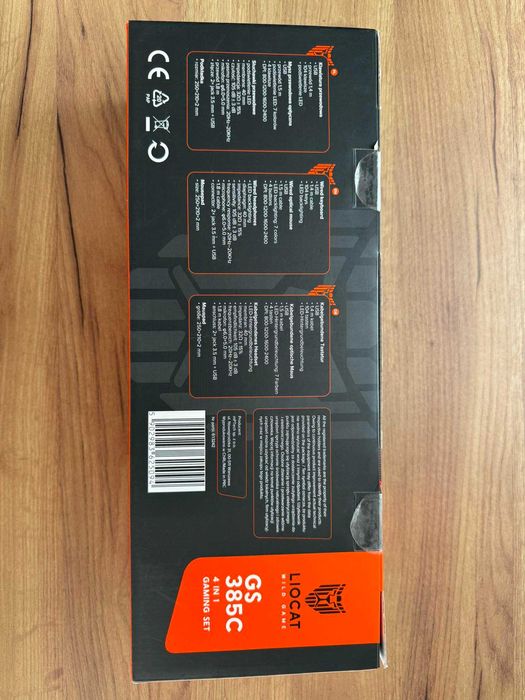 Zestaw gracza Liocat GS-385C4w1 podkładka, klawiatura, mysz, słuchawki