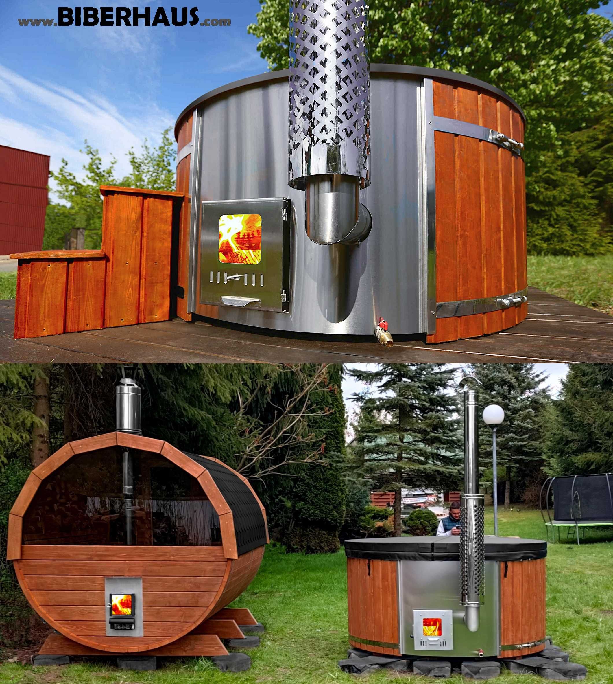 BALIA Ogrodowa Jacuzzi 200 cm PIEC WEWNĘTRZNY AKRYL -8 osobowe 18 DYSZ