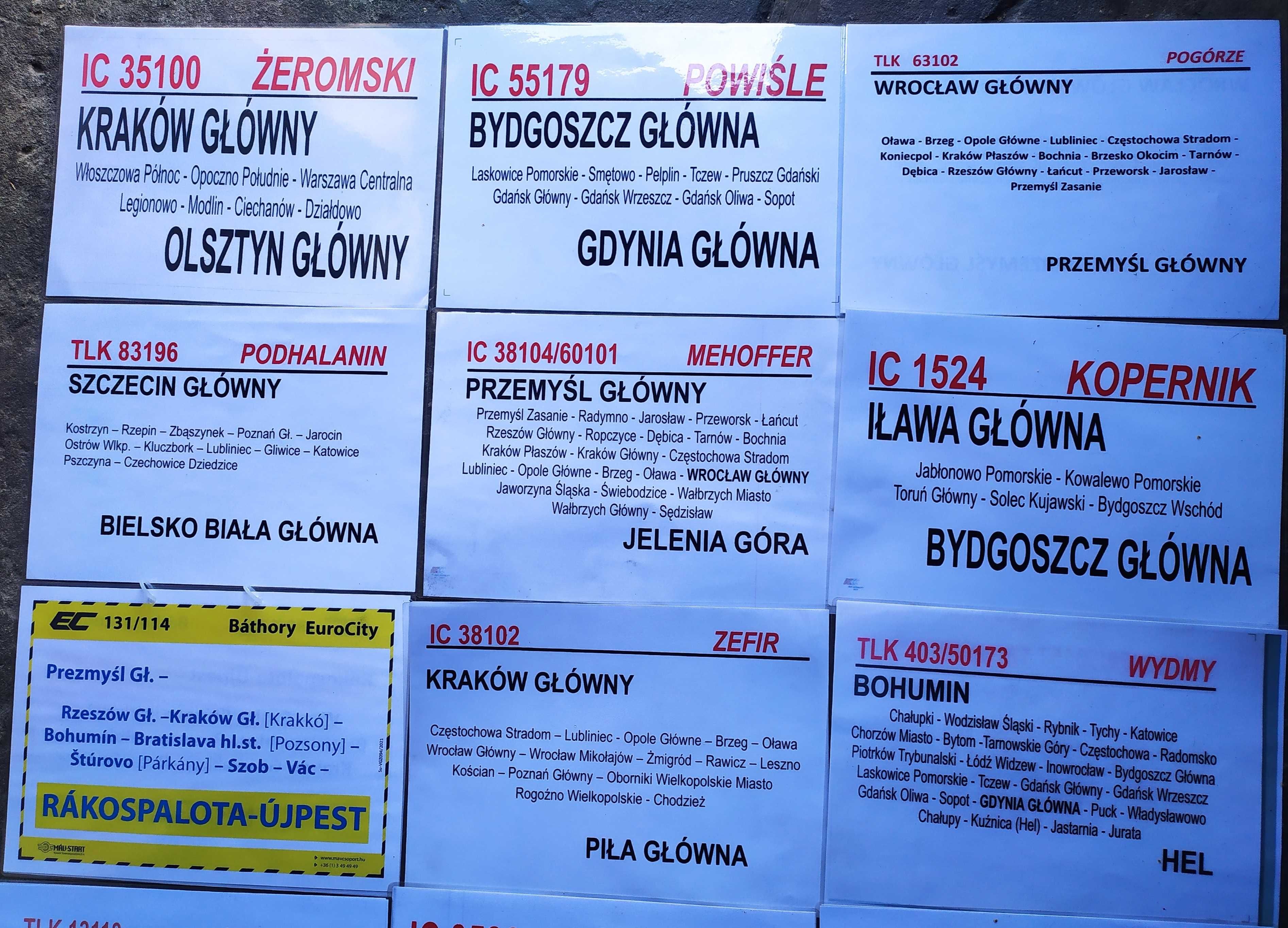 Stare tablice kierunkowe (laminowane)
