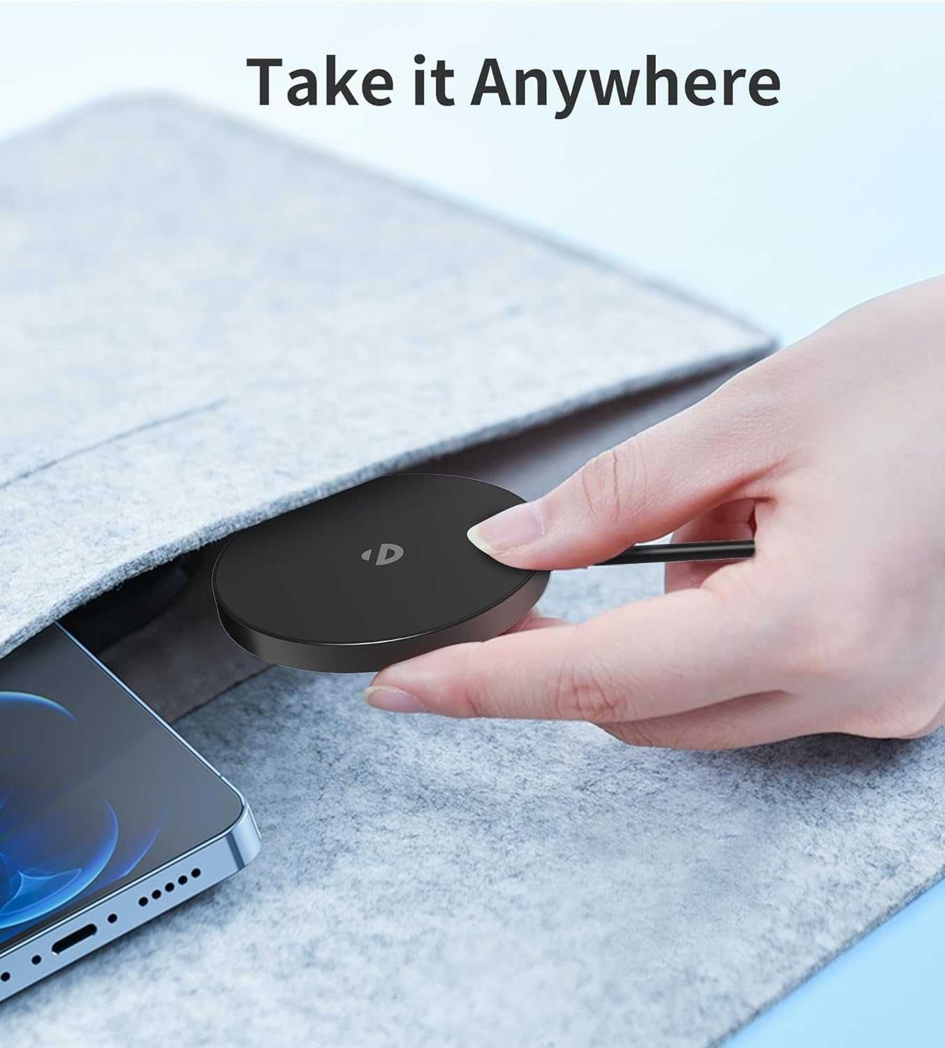 RoRoSkin T517 ładowarka indukcyjna MAGSAFE 15W iPhone Airpods USB-C