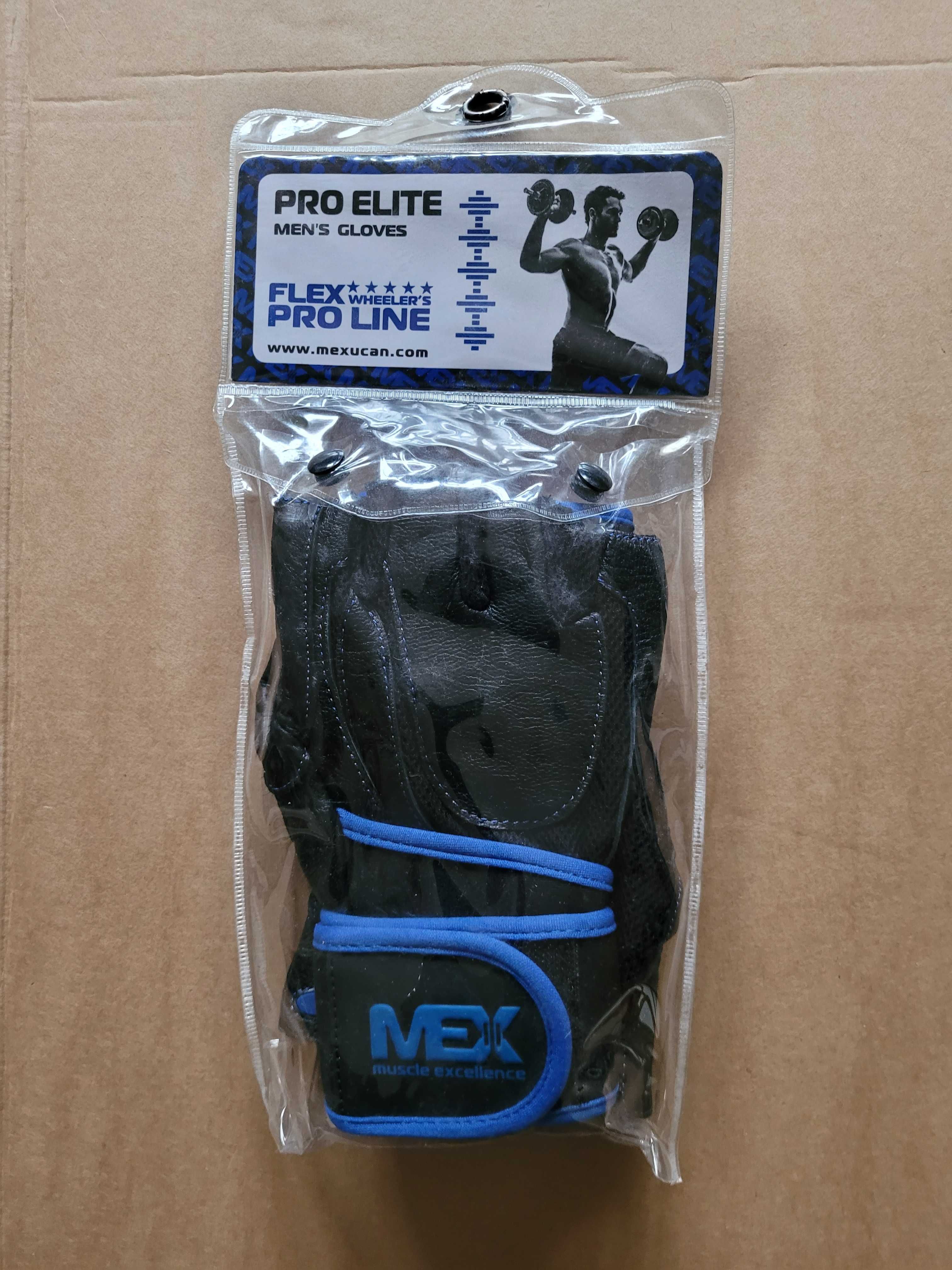 Rękawice Rękawiczki treningowe na siłownię Mex Pro Elite Skórzane S