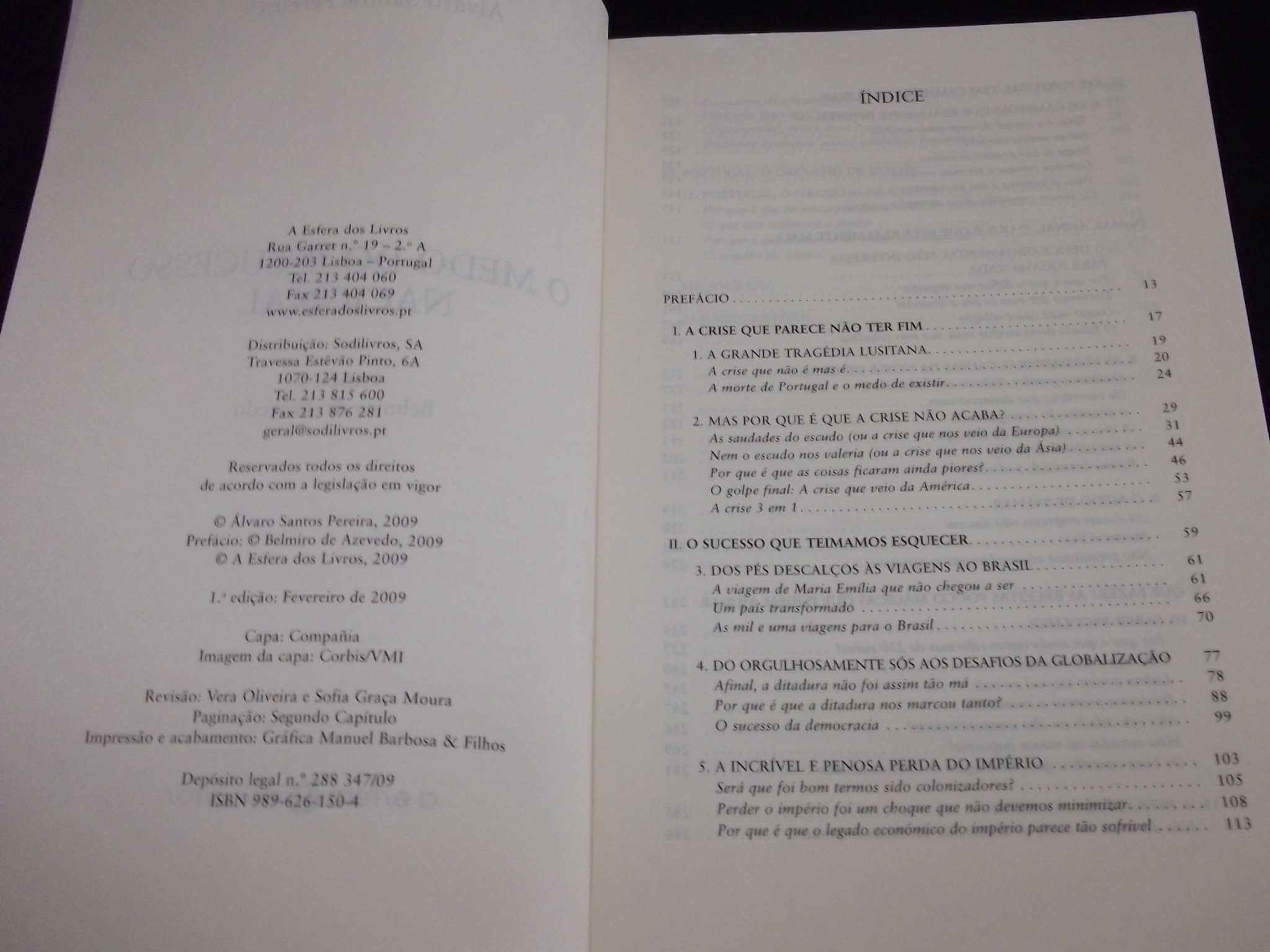 Livro Medo do Insucesso Nacional Álvaro Santos Pereira