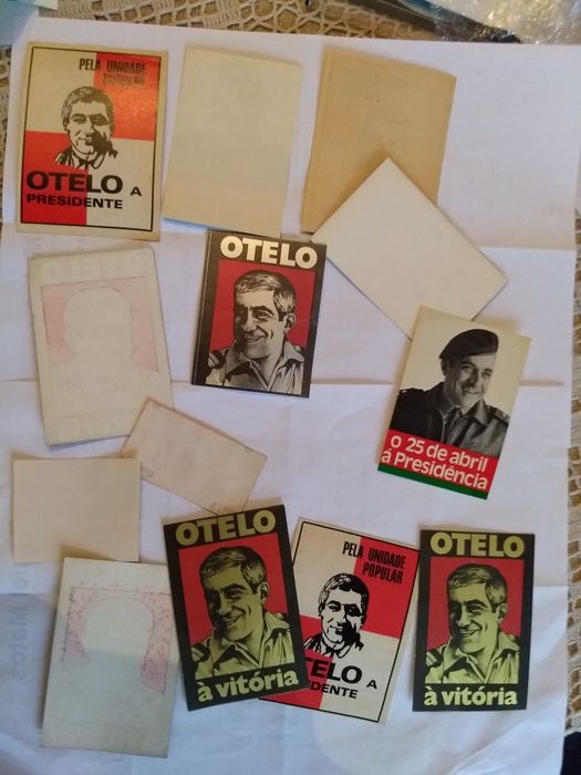 OTELO - lote 13 auto-colantes 1975/6 candidato.