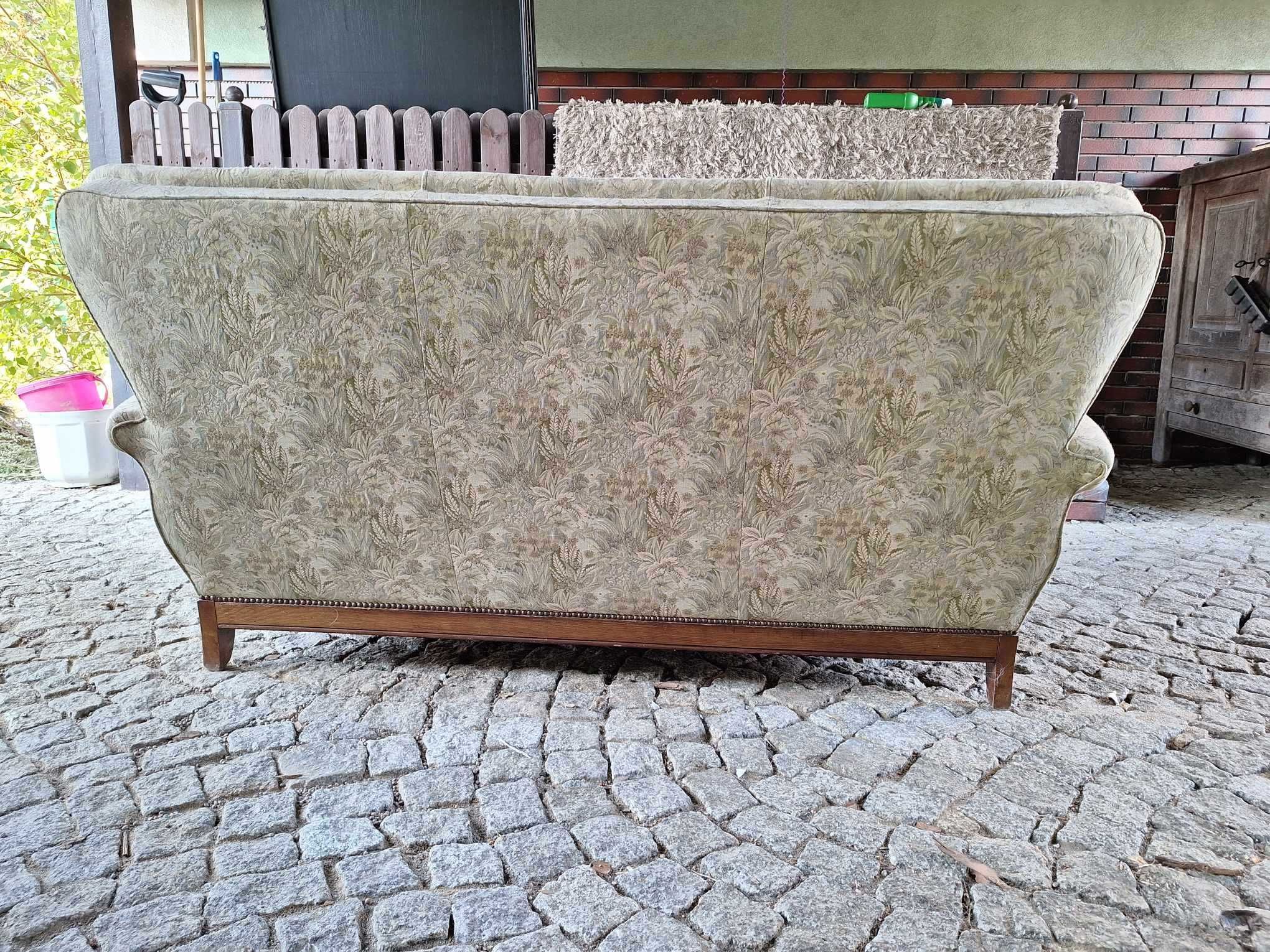 Piękny zestaw wypoczynkowy styl retro ludwikowski sofa + 2 fotele