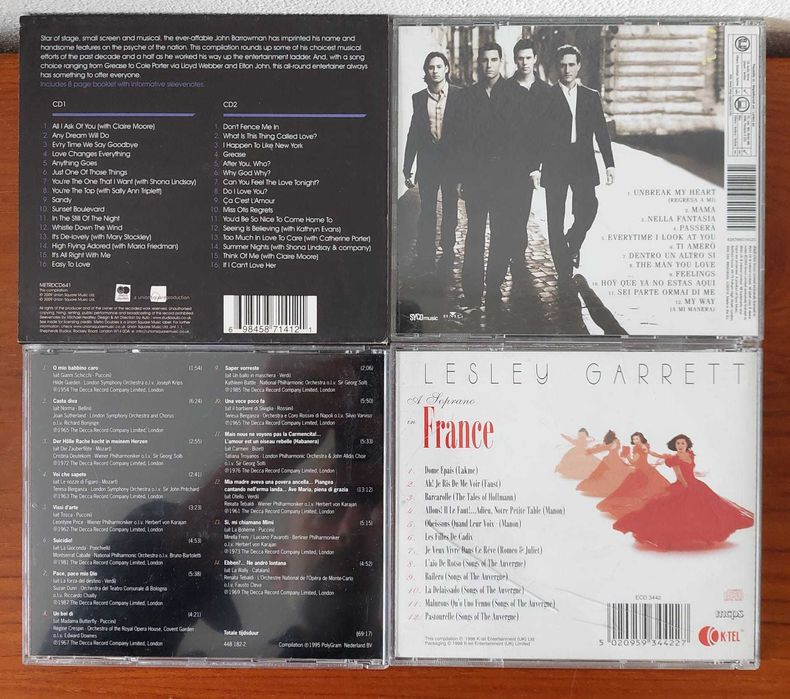 Lote 4x CD's John Barrowman Il Divo Lesley Garrett