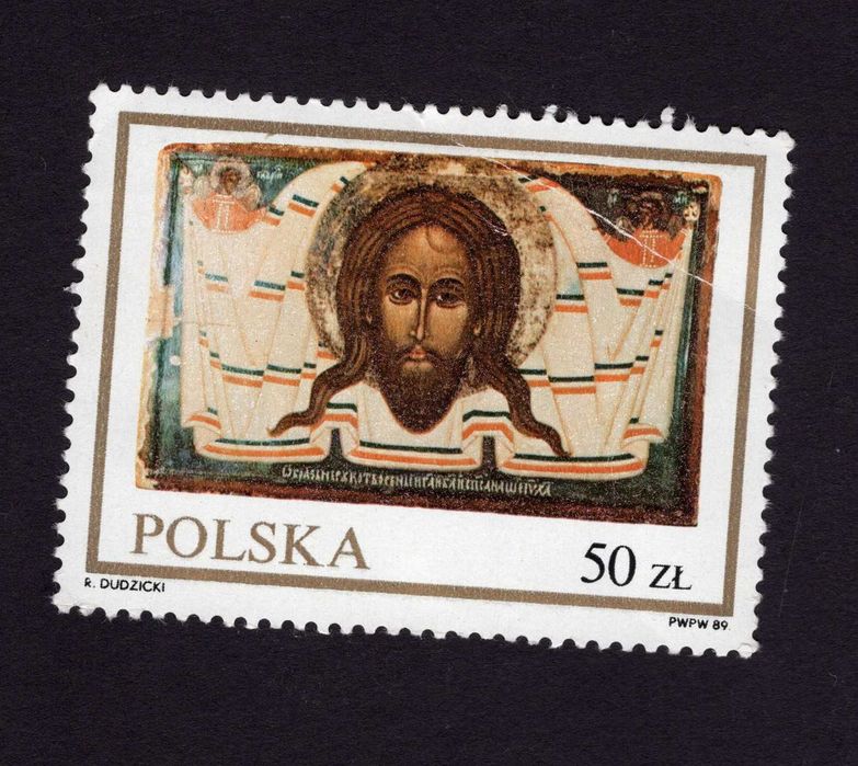 Znaczek Ikony ze zbiorów Muzeum w Łańcucie Fi 3099 Polska 1989 U
