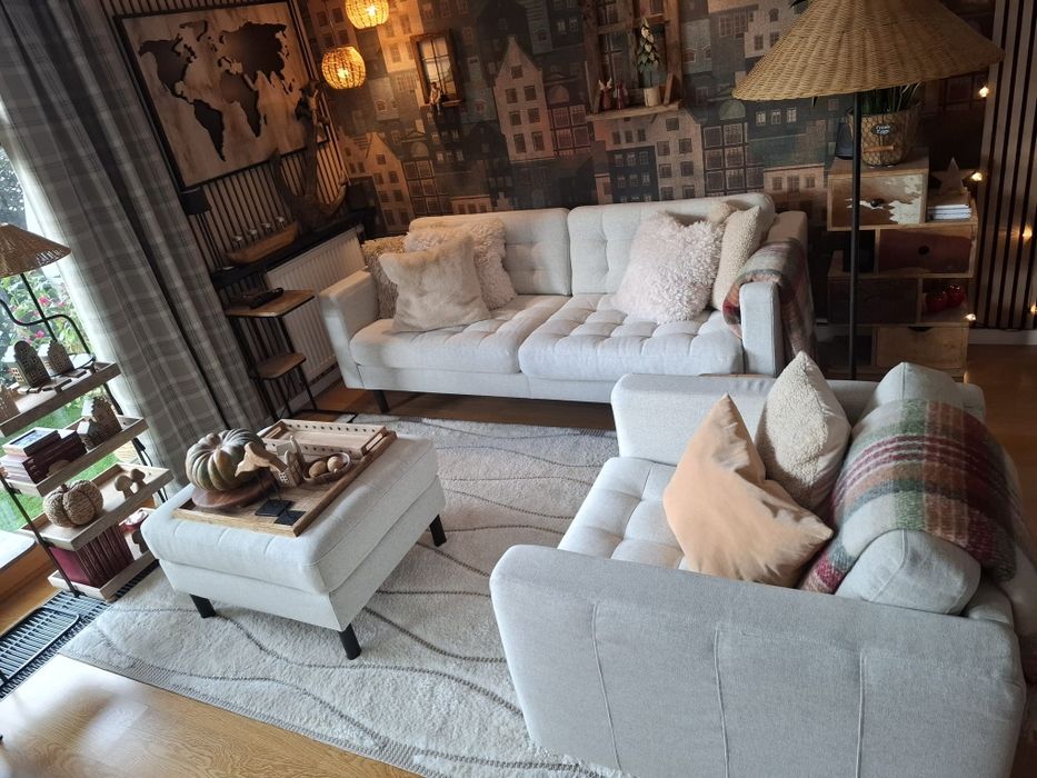 Sofa fotel podnóżek Landskrona