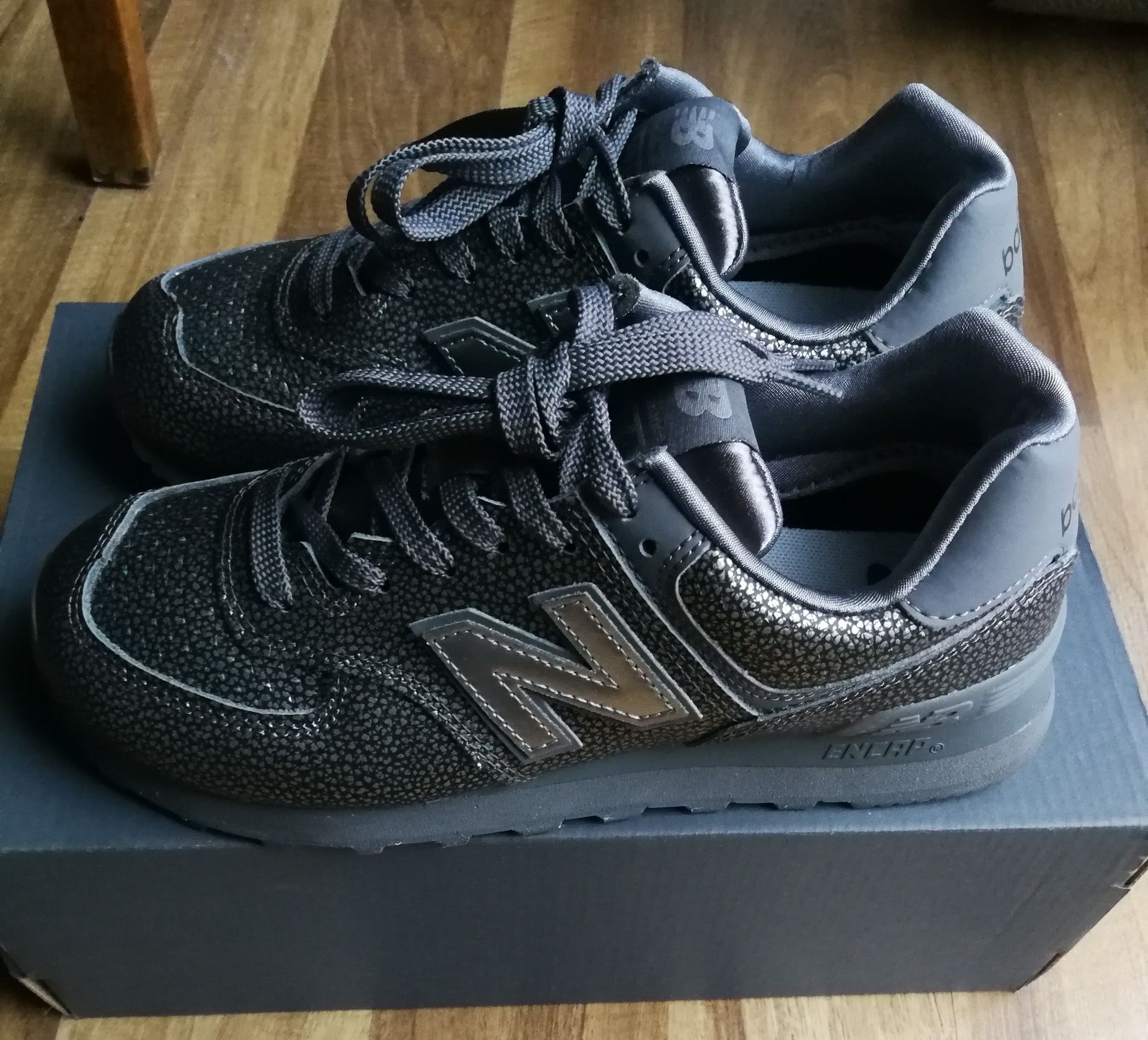 sneakersy  New Balance WL 574SOK damskie  szare