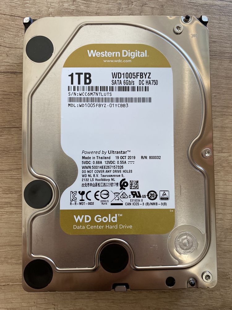 Dysk twardy WD GOLD 1TB 7200obr. 128MB WD1005FBYZ