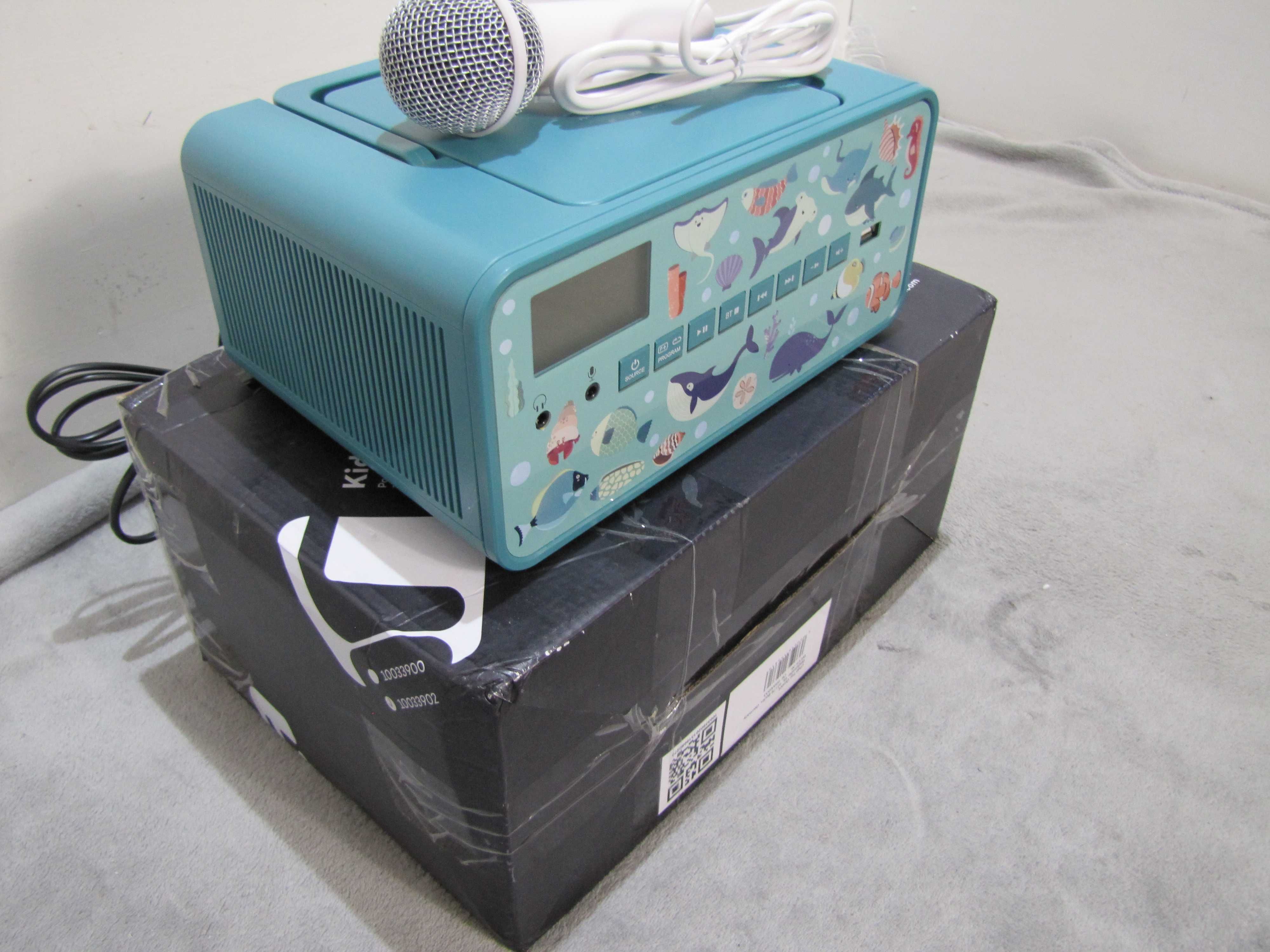 Boombox dla dzieci CD BT USB / karaoke z mikrofonem LED Auna Kidsbox