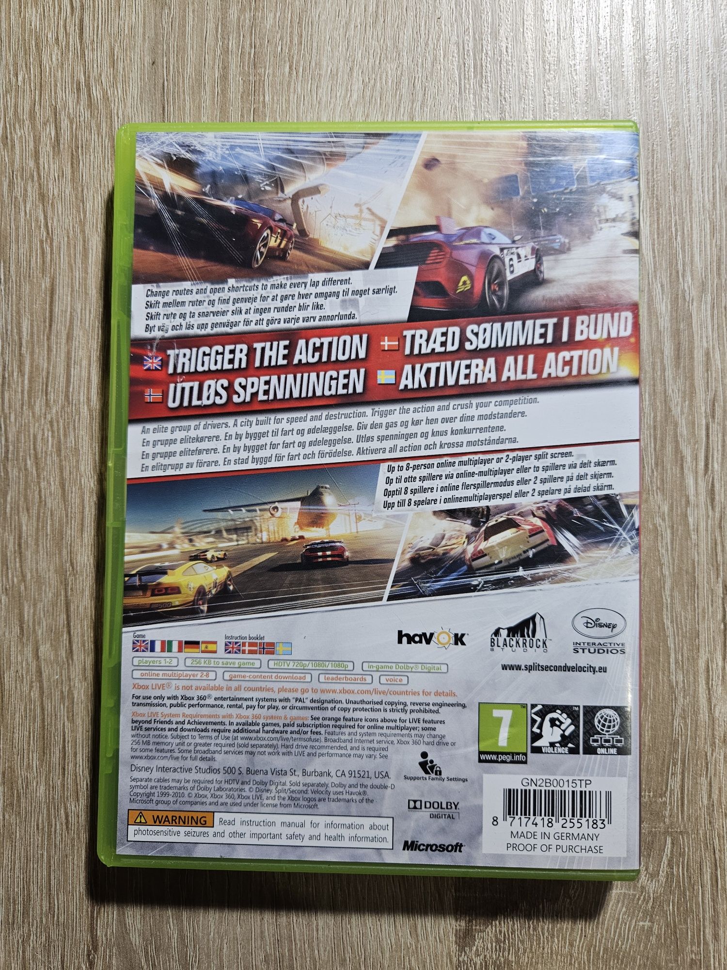 Gra Split Second Velocity Xbox 360 Komplet
