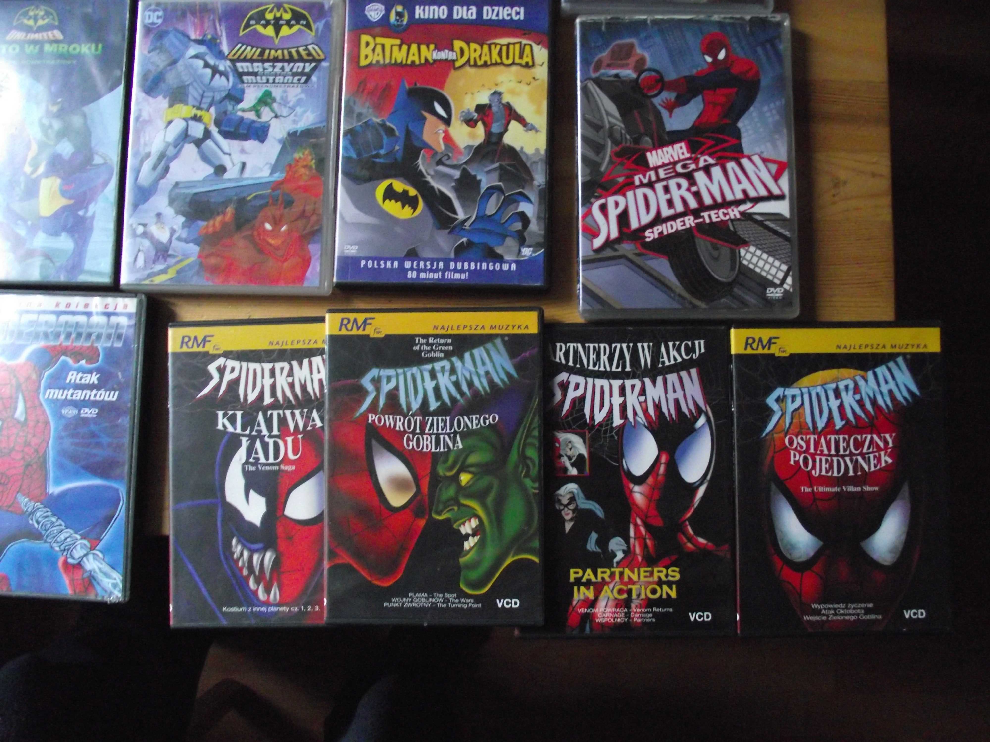 Spider women, Batman, Avengers, marvel kolekcja filmy dvd