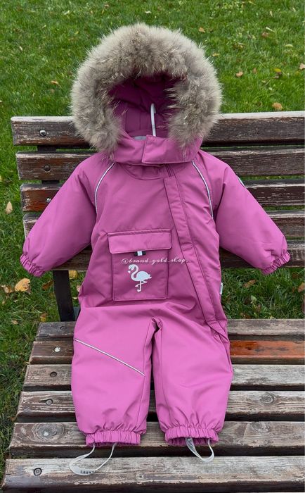 Суцільний зимовий термо комбінезон lassye для дівчинки 74-98