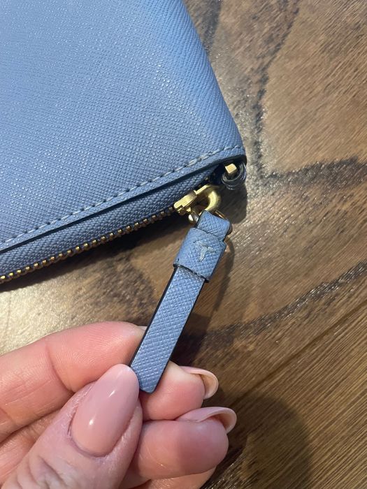 Portfel Tory Burch niebieski - duży