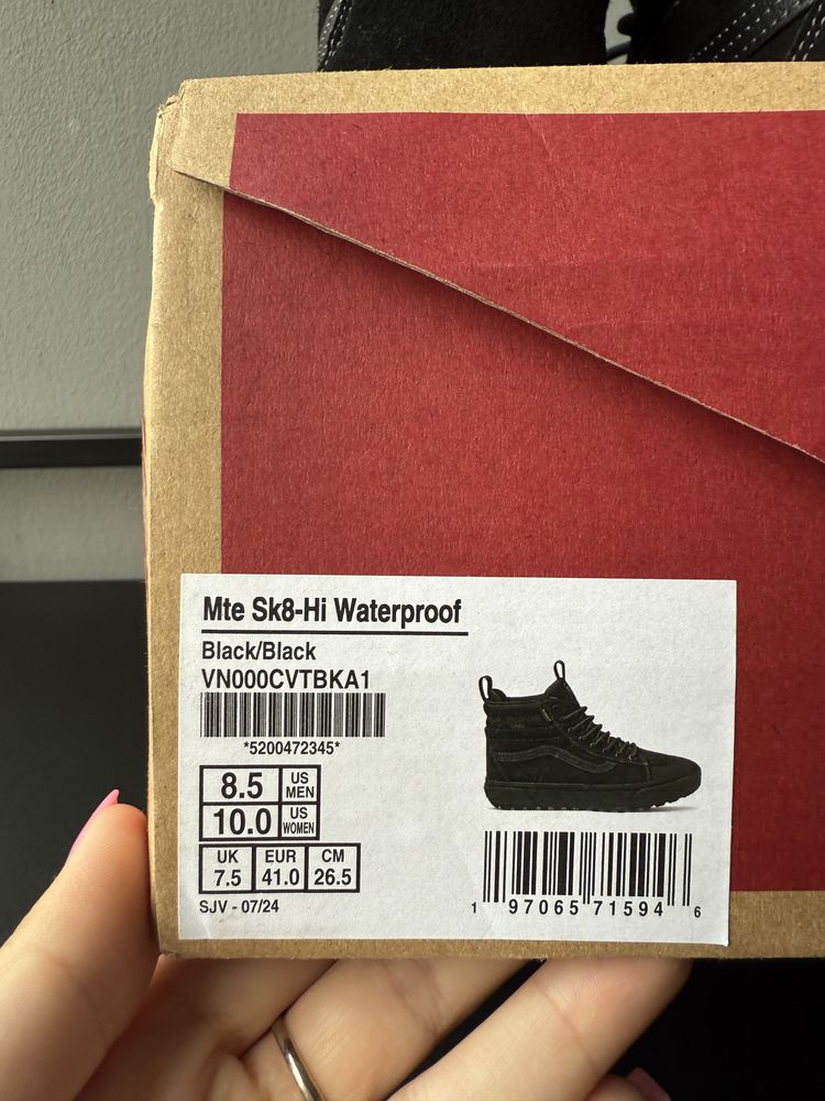 Кеди чоловічі Vans Sk8-Hi Waterproof 41p
