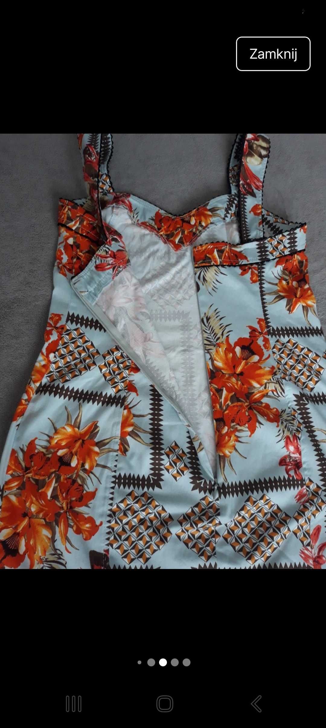 Piękna bawełniana sukienka w kwiaty