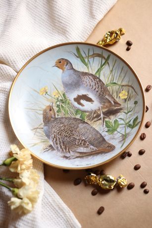 Talerz ozdobny dzikie ptaki Franklin porcelana
