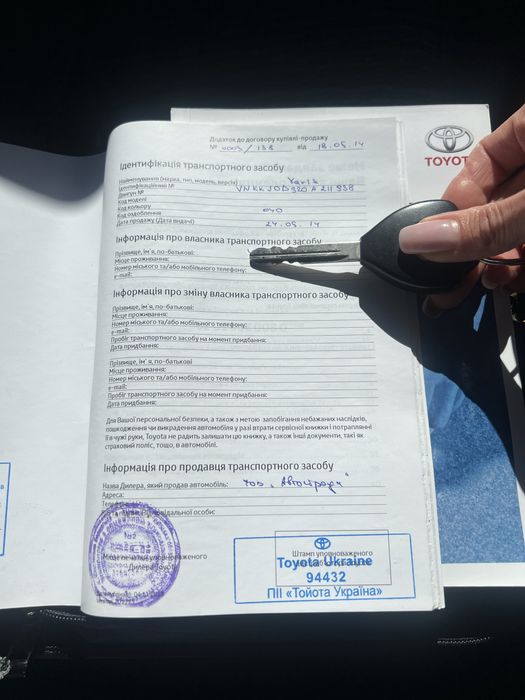 Toyota Yaris 2014р., офіційний автомобіль, без ДТП