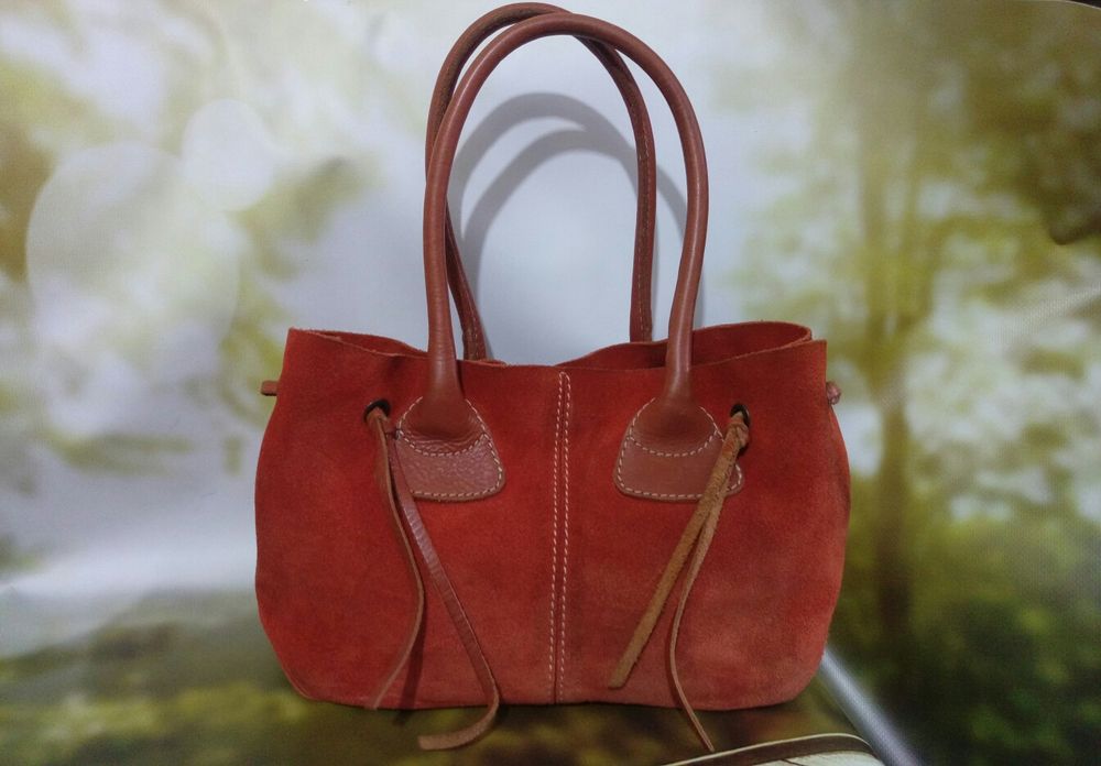 Оригінал Coccinelle шкіряна замшева сумка