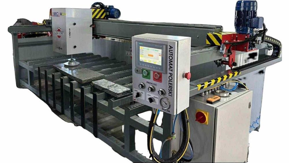 Mały automat polerski do płyt granitowych boczkarka kolankówka