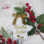 Estrela de Natal bordada - Personalizado