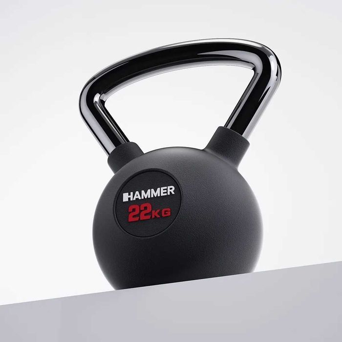 Kettlebell gumowany Hammer Premium 4 kg (dostępne inne wagi)