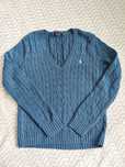 Sweter w splot Ralph Lauren Sport 100% bawełna