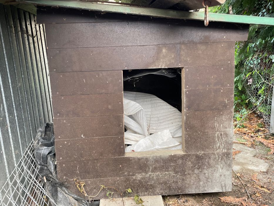 Duża buda dla psa ocieplana