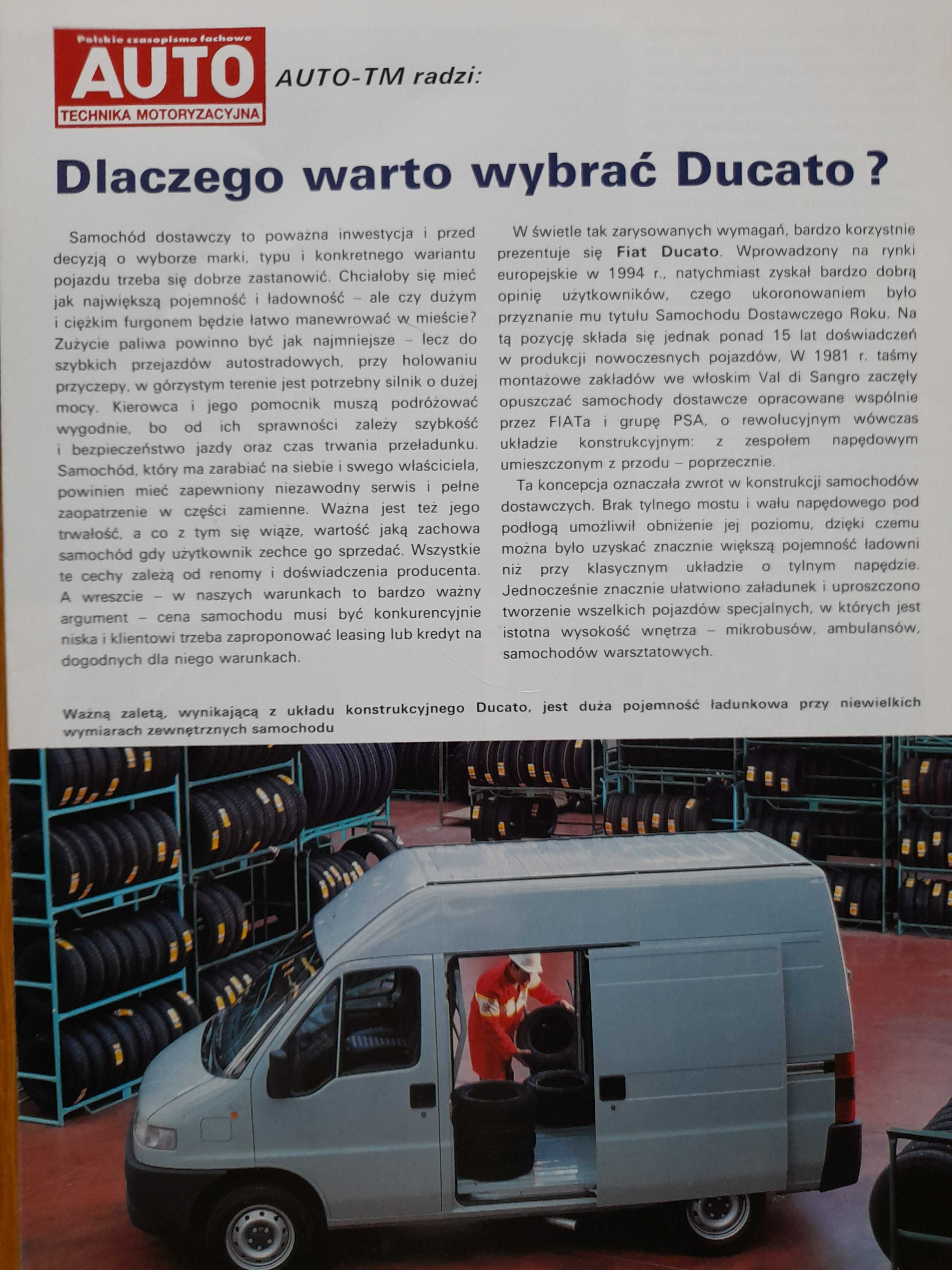 FIAT Ducato furgon prospekt dodatek specjalny PL