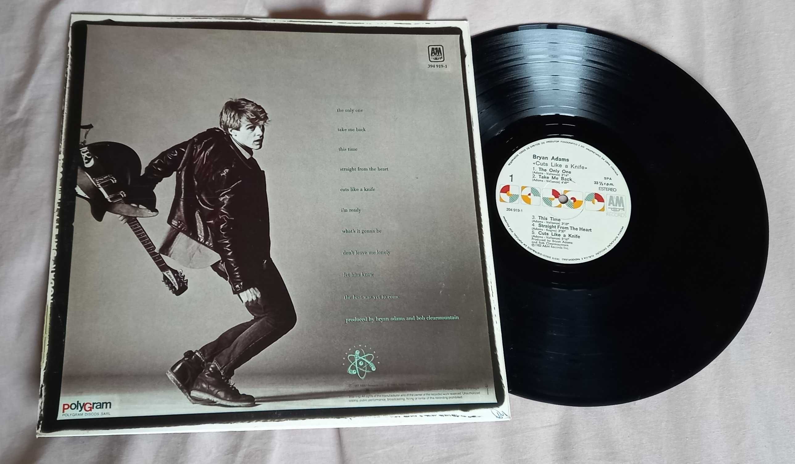 Bryan Adams ‎– Cuts Like A Knife - LP 1983 - edição portuguesa