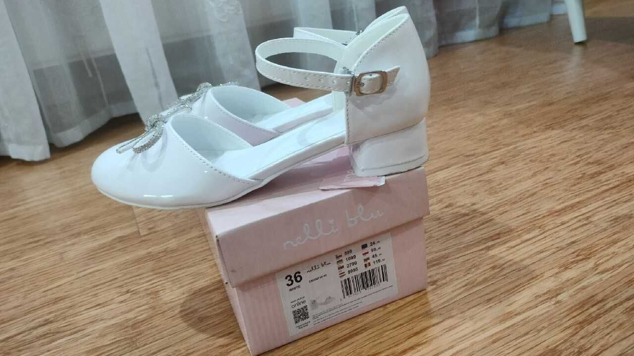 Buty komunijne dla dziewczynki 36 eko skóra stan idealny