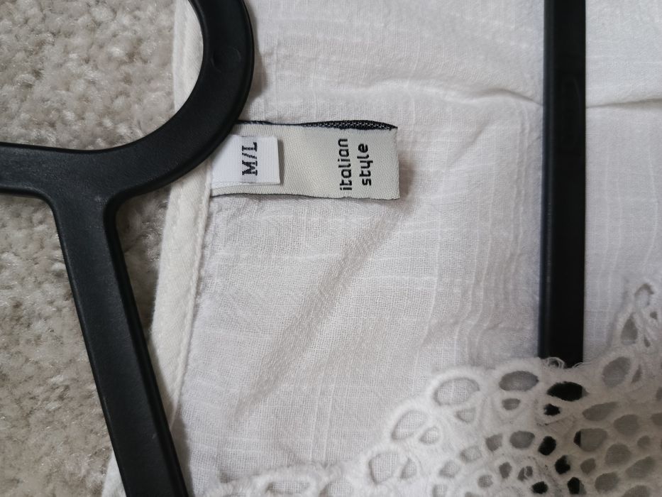 Stylowa biała sukienka M/L - Italian Style, 100% bawełna