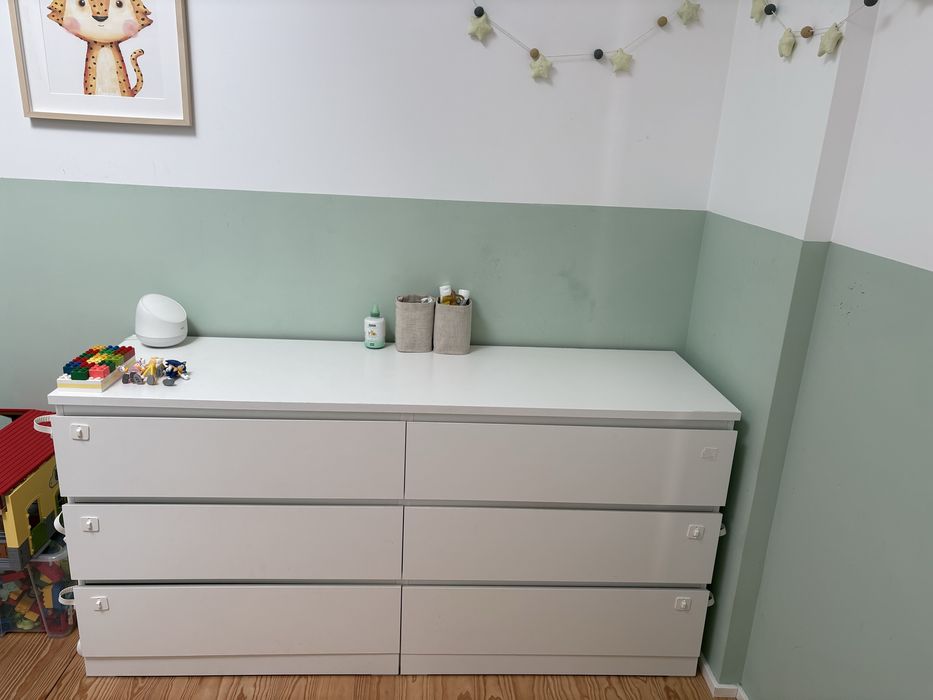 Comoda Malm IKEA 6 Gavetas Branca