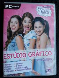 PC CD-ROM Estúdio Gráfico da Revista Oficial Violetta, da Disney