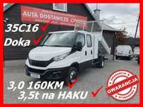 Iveco DAILY 35C16 C 16  35C16 3,0 160KM Doka Bliźniak Wywrotka 3,5t Na HakU!! Klima