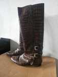 Kozaki NINE WEST brązowe wzor węża, 38.5