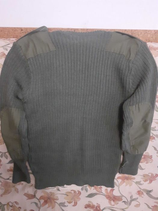 Sweter wełniany zielony męski duży