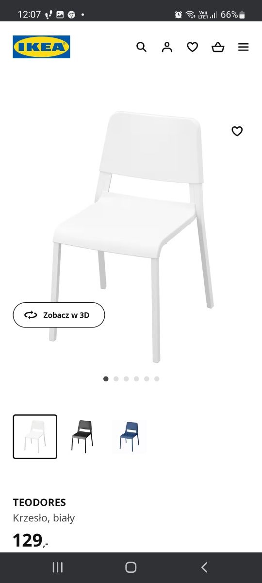 2 krzesła ikea teodores