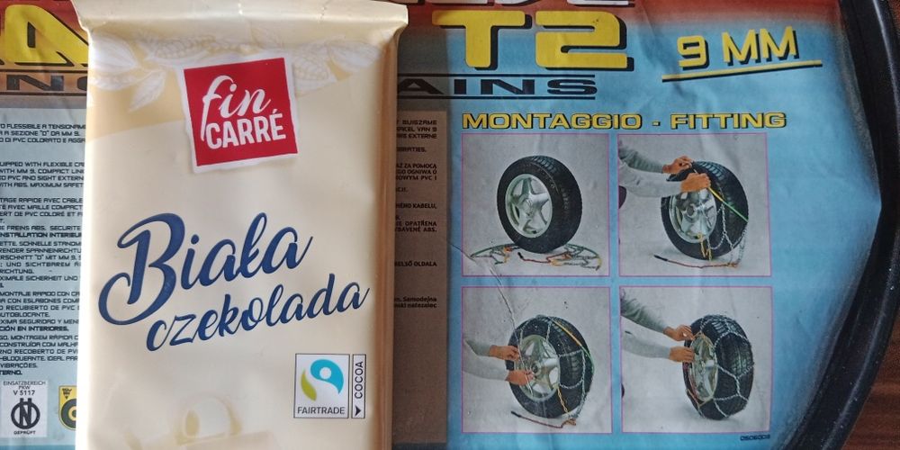 Czekolada Fin Carre biała gratis dorzucam łańcuch Bottari Rapid T2 9mm