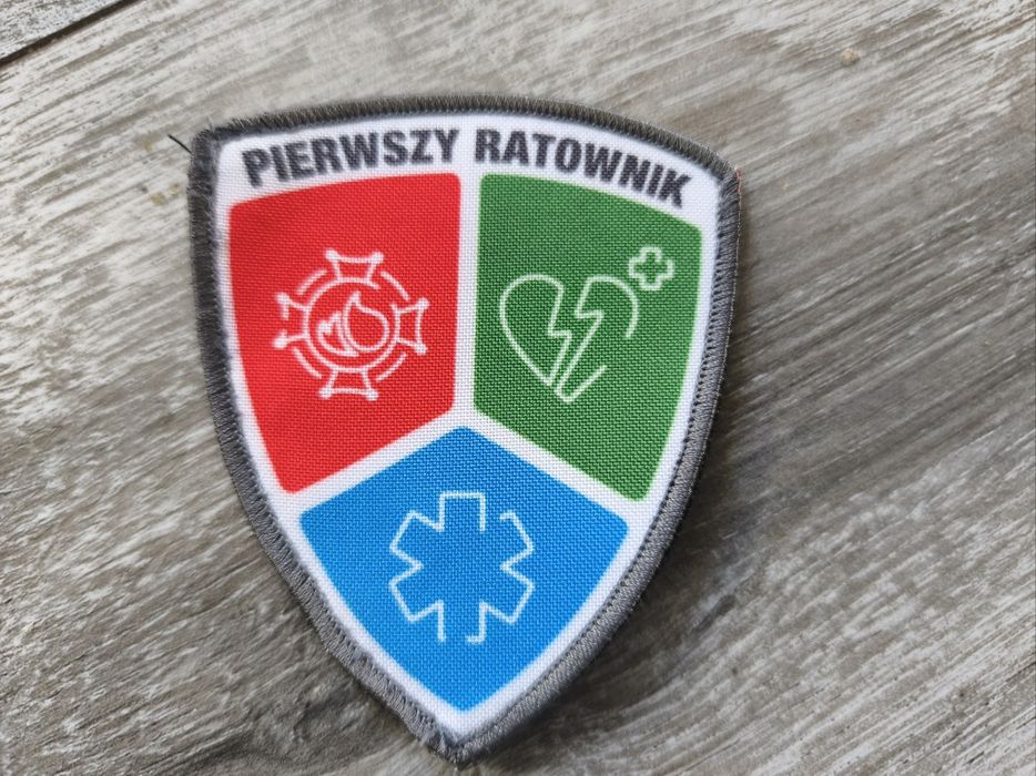 Naszywka Pierwszy Ratownik wersja 2